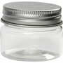 Potje met Schroefdop - Transparant Opbergpotje voor Sieraden en Kralen - H 35mm - Diameter 40mm - Set van 10 Stuks - Ideaal voor het opbergen van kleine accessoires en knutselmaterialen.