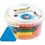 PRIMO Wax Krijtjes - Driehoekige Kleurkrijtjes Voor Kinderen & Kunstprojecten - Ergonomisch Grip - Heldere Pigmenten - Breukvast & Veilig - Diverse Kleuren - 30 Stuks