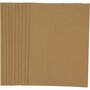 Ribbelkarton 25x35cm - Bruin Karton Met Textuur Voor Hobby - Golfkarton Knutselen - Knutselkarton Geribbeld - Textuurkarton - 120 Grams - Set van 10 Vellen