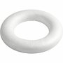 Styropor Ringen - Platte Achterkant - Lichtgewicht & Veelzijdig - Perfect Voor Kransen, Bloemstukken & DIY Decoratie - Wit - 20 cm - Dikte 25 mm - 1 Stuk