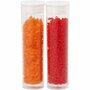 Rocailles 2-cut, transparant oranje, transparant rood, d 1,7 mm, afm 15/0 , gatgrootte 0,5 mm, 2x7 gr