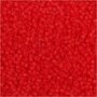 Rocailles 2-cut, transparant rood, d 1,7 mm, afm 15/0 , gatgrootte 0,5 mm, 25 gr/ 1 doos