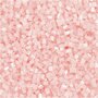 Rocailles 2-cut, transparant roze, d 1,7 mm, afm 15/0 , gatgrootte 0,5 mm, 25 gr