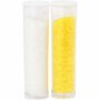Rocailles 2-cut, wit, transparant geel, d 1,7 mm, afm 15/0 , gatgrootte 0,5 mm, 2x7 gr