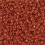 Rocailles, donkerrood, d 3 mm, afm 8/0 , gatgrootte 0,6-1,0 mm, 25 gr