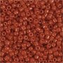 Rocailles, donkerrood, d 3 mm, afm 8/0 , gatgrootte 0,6-1,0 mm, 25 gr/ 1 doos