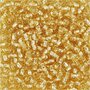 Rocailles, goud, d 3 mm, afm 8/0 , gatgrootte 0,6-1,0 mm, 25 gr/ 1 doos