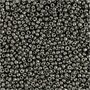 Rocailles, grey metal, d 1,7 mm, afm 15/0 , gatgrootte 0,5-0,8 mm, 25 gr