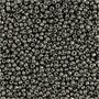 Rocailles, grey metal, d 1,7 mm, afm 15/0 , gatgrootte 0,5-0,8 mm, 25 gr/ 1 doos