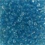 Rocailles, helder turquoise, d 4 mm, afm 6/0 , gatgrootte 0,9-1,2 mm, 25 gr/ 1 doos