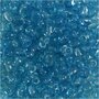 Rocailles, helder turquoise, d 4 mm, afm 6/0 , gatgrootte 0,9-1,2 mm, 25 gr