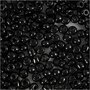 Rocailles, zwart, d 4 mm, afm 6/0 , gatgrootte 0,9-1,2 mm, 25 gr/ 1 doos