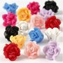 Roosjes van klei, diverse kleuren, d 16x10 mm, gatgrootte 0,5 mm, 16 div