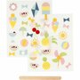 Rub-On Stickers - Transfer-Stickers - Wrijfstickers - DIY - Kaarten, Papier & Textiel - Vakantie - Zomer - Pasteltinten - 2 Stickervelletjes - 20 Stickers