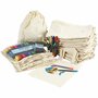 Rugzakken en tassen met stiften, diverse kleuren, afm 27,5x30 cm, 1 set