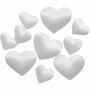 Satijnen harten, wit, afm 10+20 mm, dikte 1-2 mm, 70 stuk/ 1 doos