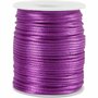 Satijnkoord - Paars DIY Decoratiekoord - Sterk En Glanzend Satijnmateriaal - Dikte: 2 mm - Lengte: 50 Meter - Hobbykoord - DIY Macramé - Luxe Koord