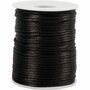 Satijnkoord Zwart - 50 Meter - 2mm Dikke Glanzende Hobbykoord - Stevig Rond Koord Voor Sieraden Maken, DIY Macramé, Geschenkverpakking, Hangers & Creatieve Decoratie