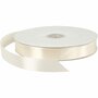 Satijnlint Off-White - Luxe Inpaklint - Glanzend Satijn Lint - Bruiloft Decoratie - Zijdezacht Lint - Lint Voor Tafeldecoratie - Cadeaulint Voor Feestdagen - B 20 mm - 100 m - 1 Rol