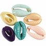 Schelpen, diverse kleuren, L: 20 mm, 6 stuk/ 1 doos