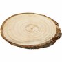 Schijven - Home deco - Schijven - Hout - Geel - 9,5x6cm - Creotime - 12 Stuks