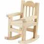 Schommelstoel - DIY Miniatuur Decoratie - Houten Schommelstoel - H 8,8cm - B 5,5cm - 1 Stuk