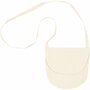 Schoudertas Met Klittenbandsluiting - 100% Katoen - Beige - Licht Naturel - Afm. 15x14 cm - 110 gr - 1 stuk