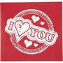 Screen stencil, I love you, 20x22 cm, 1 vel