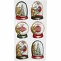 Shaker Stickers - Goudkleurige Scrapbook Stickers - Kerststickers Voor DIY Decoratie - Vogels, Bomen en Kerstballen - Formaat 49x32+45x36 mm - Set van 6 Stuks