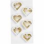 Shaker Stickers - Winter & Kerst Thema - Witte 3D Stickers - Bewegende Zelfklevende Stickers - Perfect Voor Scrapbooking, DIY, Knutselen & Feestelijke Wenskaarten - Luxe Glitter Effect - 32x38 mm - 6 