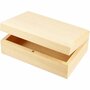 Houten Sieradendoos Met Magneetsluiting - Luxe Opbergdoos Voor Sieraden, Accessoires & Kleine Spullen - DIY Beschilderbaar - 14x9x5 cm - 1 Stuk