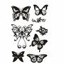 Silicone stempels, vlinders, 11x15,5 cm, 1 vel