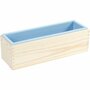 Siliconen Gietvorm Met Houten Box - Dubbele Mal Voor Zeep, Gips & Beton - Herbruikbaar & Hittebestendig - 8x27,5x8,6 cm - 1500 ml - 1 Stuk