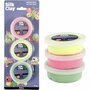 Silk Clay®, lichtgroen, neon roze, neon geel, 3x14 gr/ 1 doos