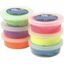 Silk Clay®, neon kleuren, 6x14 gr/ 1 doos