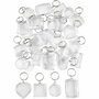 Sleutelhanger Acryl Transparant - DIY Foto- & Tekenhanger - Perfect Voor Gepersonaliseerde Sleutelhangers - 40-50 mm - 100 Stuks