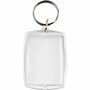 Sleutelhanger Transparant Acryl - DIY Fotohanger & Tekenhanger - Knutselbare Sleutelhanger Voor Foto’s, Quotes & Decoratie - Creatieve Accessoire - 40x50 mm - 25 Stuks