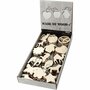 Sleutelhangers - Metalen Sleutelhangers - Houten Sleutelhangers - Assortiment Sleutelhangers - Sleutelhangers Set - 128 Stuks - 7x7 cm - Sleutelhanger Designs - Displaydoos