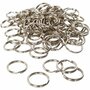 Sleutelringen - Sleutelhanger Ringen - DIY Sleutelhangers Maken - Metaalkleurig - Dia: 25 mm - Creotime - 100 stuks