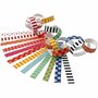 Slinger Stroken - Decoratieve Papieren Slingerstroken - Gekleurde Bedrukte Stroken - Voor Feesten en Creatieve Knutselprojecten - Afmetingen 16 cm x 15 mm - Set van 400 Stuks
