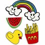 Soft Stickers - Summer Fun - Zelfklevende Decoratie Stickers - Flexibele Kunststof Stickers - 3D Stickers Voor DIY, Kaarten & Scrapbooking - Geschikt Voor Tassen, Mobiele Hoezen & Schoenen - 12,2x17,7