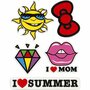 Soft Stickers - I Love Mom - Zelfklevende Stickers Met Schattige Prints - 3D Foam Stickers - Perfect Voor Moederdag, Cadeaus, Scrapbooking & DIY Decoratie - Geschikt Voor Diverse Oppervlakken - 12,2x1