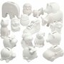 Spaarpotten van Ruw Wit Terracotta - 106 Stuks - Verwijderbare Rubberen Plug voor DIY Decoratieprojecten