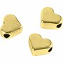 Space kralen, verguld, afm 5,5x7 mm, gatgrootte 1 mm, 3 stuk