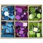 Spiegel Mozaïek Tegels - Mix Van Ronde & Vierkante Spiegeltjes - DIY Decoratieve Mozaïekstukjes - Geschikt Voor Kunst, Hobby & Knutselprojecten - Blauw, Groen, Paars - 15 mm - 300 Stuks