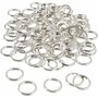 Splitringen - Verzilverd Metaalringen - DIY Sieraden Accessoires - Dubbele Ringen Voor Creatieve Projecten & Sieraden Maken - Hoge Kwaliteit - Diameter 15 mm - Set van 100 Stuks