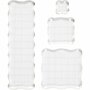 Stempelblok, afm 2,5x2,5+5x5+7,6x7,6+5x16,5 cm, dikte 1 cm, 4 stuk