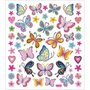 Stickers - bloemen en vlinders - 15x16,5 cm