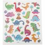 Dino Stickers - Kinder-Knutselstickers - Plakstickers Met Dinosaurus-Thema - Scrapbooking - Kaarten & DIY-Decoratie - Zelfklevende-Stickers - 15x16,5 cm - 1 Stickervel