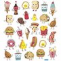 Stickers - fast food - 15x16,5 cm